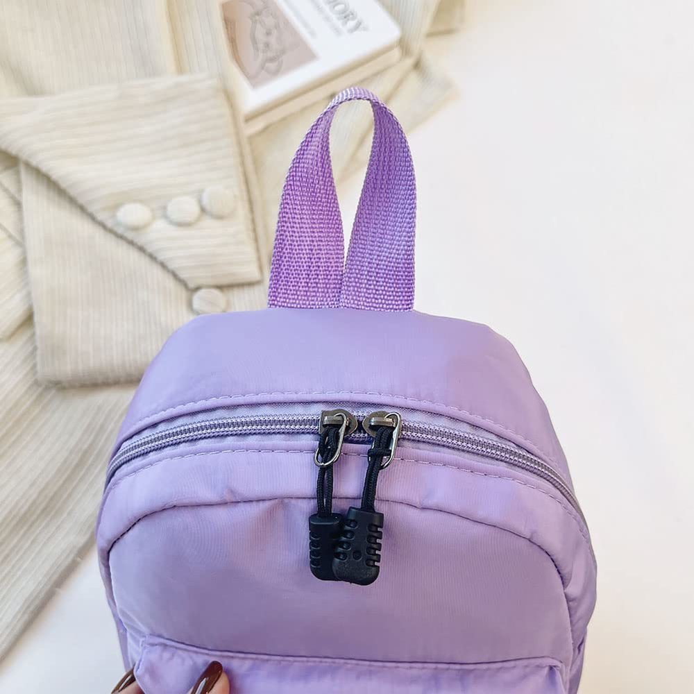 Casual Nylon Mini Backpack Fashion Solid Color Prey Style Female c: - Picture 3 of 8
